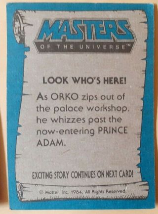 Set Carte vintage anni 80 Motu us gum trading Card