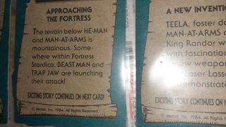 Set Carte vintage anni 80 Motu us gum trading Card