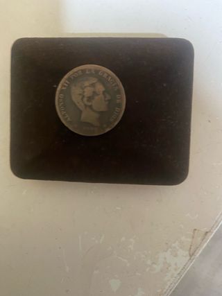Moneda Alfonso XII 10 céntimos cobre