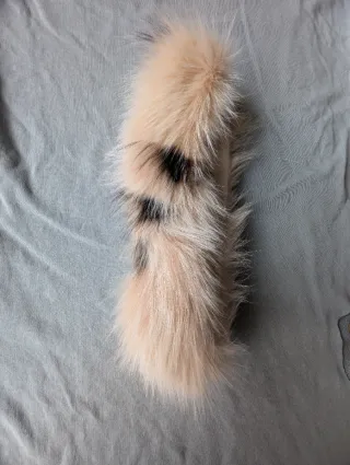 Fascia copri orecchie pelliccia beige