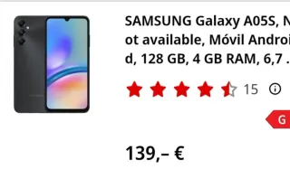 Samsung Galaxy A05S 128GB Negro