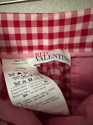 Pantaloni Red Valentino a quadri rossi taglia S