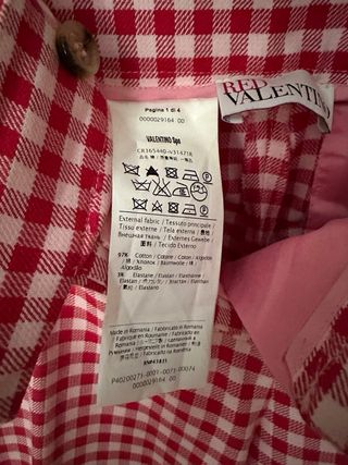 Pantaloni Red Valentino a quadri rossi taglia S