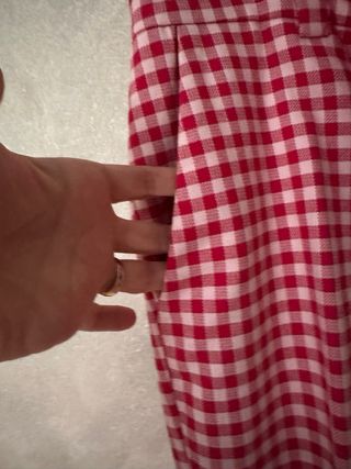Pantaloni Red Valentino a quadri rossi taglia S