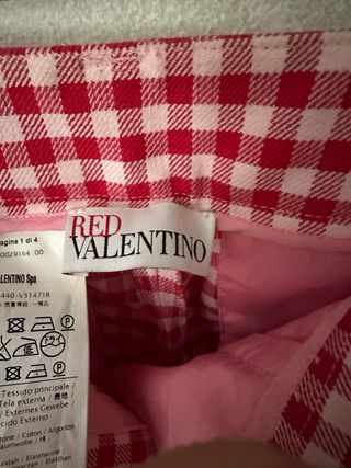 Pantaloni Red Valentino a quadri rossi taglia S