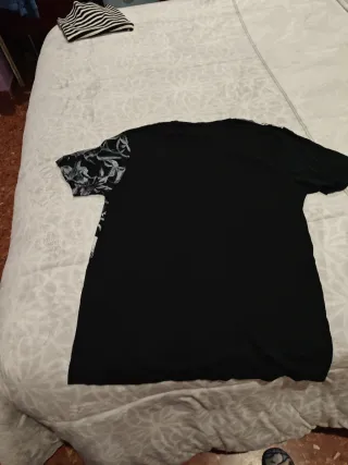 Camiseta Zara Man Negra Estampada