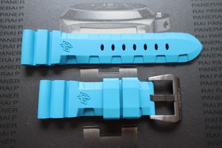 Cinturino in gomma Accordion Blu per Panerai 24mm
