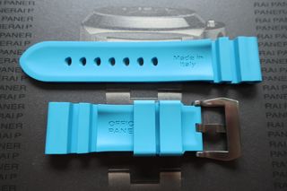 Cinturino in gomma Accordion Blu per Panerai 24mm