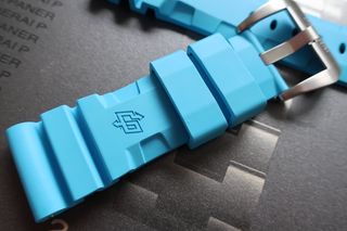 Cinturino in gomma Accordion Blu per Panerai 24mm