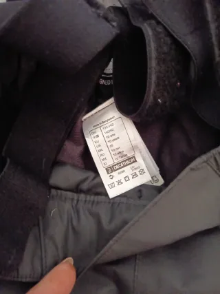 Pantalón de nieve negro niño talla 10 con tirantes