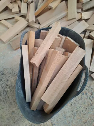 Sacos de leña de roble