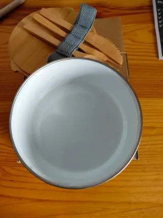 Set cubiertos bambú con funda