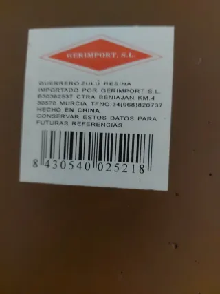 Figura Guerrero Africano ZULU