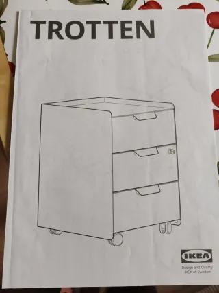 Cajonera IKEA Trotten Metal Blanco