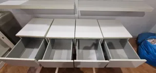 4 cómodas Malm de 2 cajones blancas