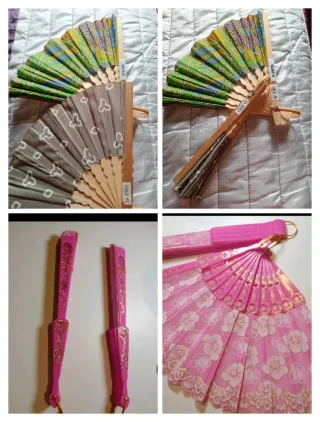 Lote 4 abanicos variados