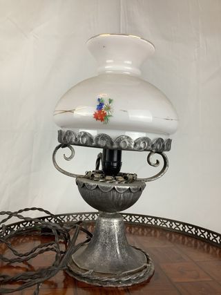 Lampada da tavolo ferro battuto anni '60