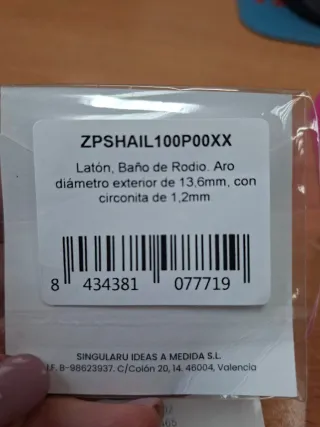 Pendiente Ear Cuff Hailey Singularu Plata