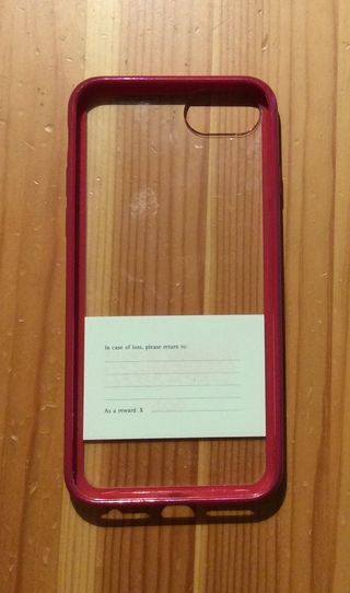 Cover iPhone 7/8 SE Moleskine trasparente