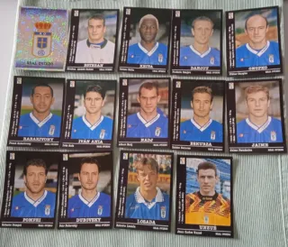 Lote 14 cromos Real Oviedo Panini Liga 00-01