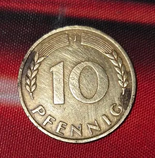 Moneda coleccion 10 Pfenning 1950 República Federa