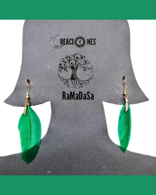 Pendientes de plumas largos