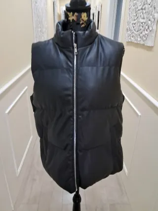 Chaleco acolchado negro mujer