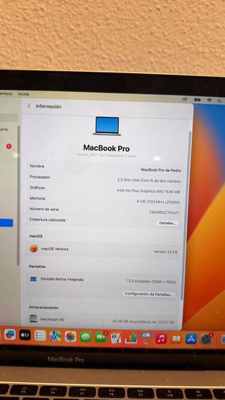 Portátil Apple MacBook Pro 13 Gris 2018