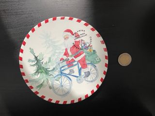 Set 9 platos melamina Papa Noel