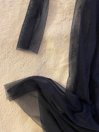 Vestido Zara tul transparencias azul T.M