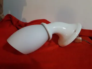 Applique retrò Ferroluce porcellana e vetro