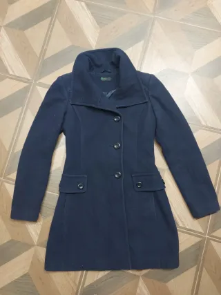 Cappotto Benetton Blu Donna