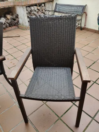 Mesa extensible jardín con 4 sillas