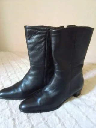 Botines Mujer Piel Negros