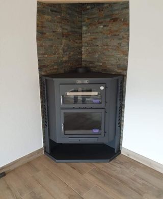 NUEVAS Estufa de leña gris con horno BB-4