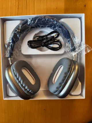 Auriculares Bluetooth Azul y Plateado