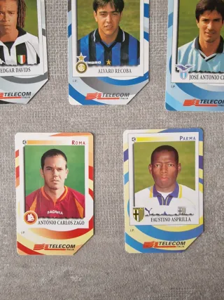 Schede telefoniche vintage calciatori