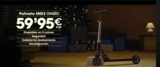 Patinete Decatlon en caja.