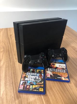 PS4 (Playstation 4) + 2 Mandos + 2 Juegos