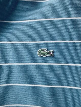 Polo Lacoste Rayas Azul Talla M