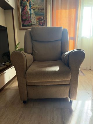 Butacón reclinable y relax de tela