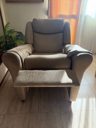 Butacón reclinable y relax de tela