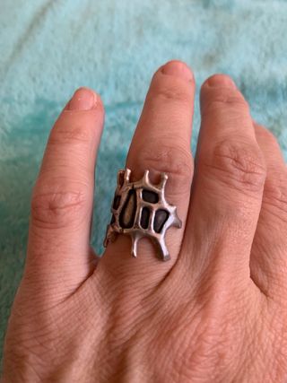 Anillo Plata Artesanal Diseño Moderno