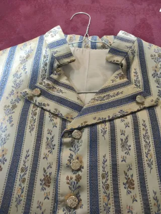 Chaleco Fallero Hombre Azul y Dorado