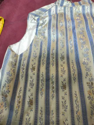 Chaleco Fallero Hombre Azul y Dorado