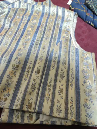 Chaleco Fallero Hombre Azul y Dorado