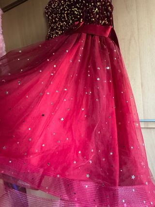 Vestido fiesta niña lentejuelas y tul