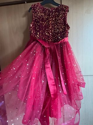 Vestido fiesta niña lentejuelas y tul