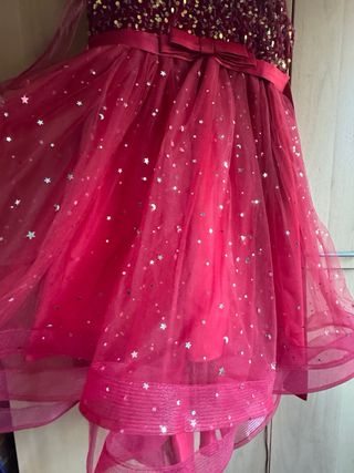 Vestido fiesta niña lentejuelas y tul