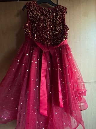 Vestido fiesta niña lentejuelas y tul